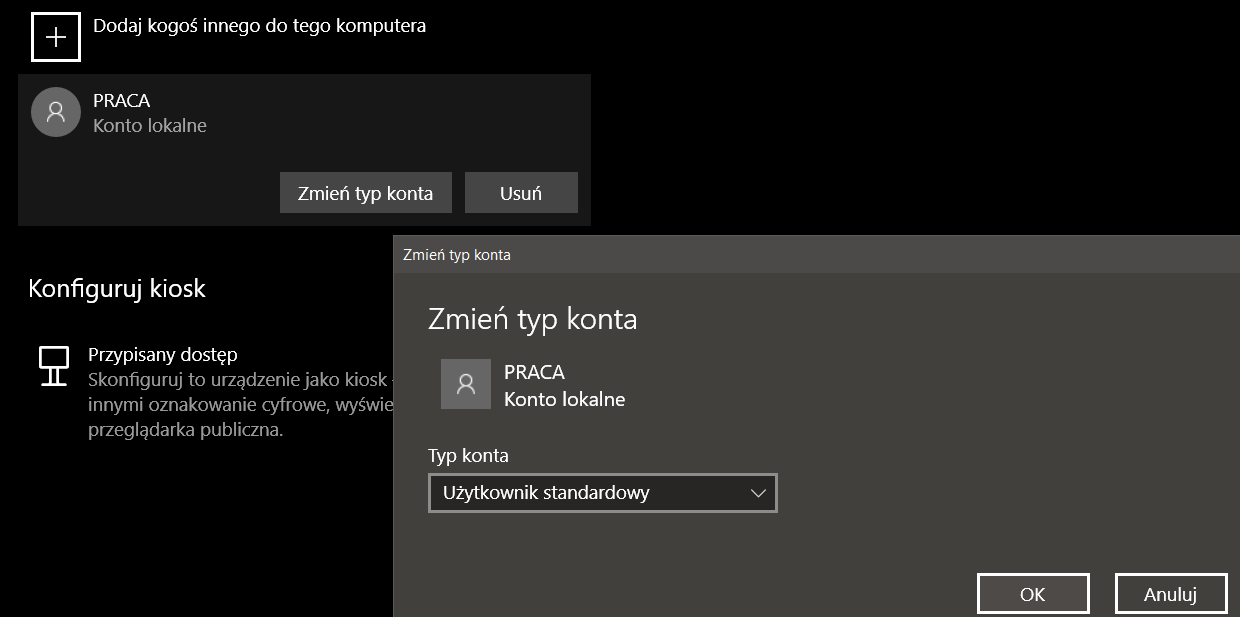 Nowe konto komputera